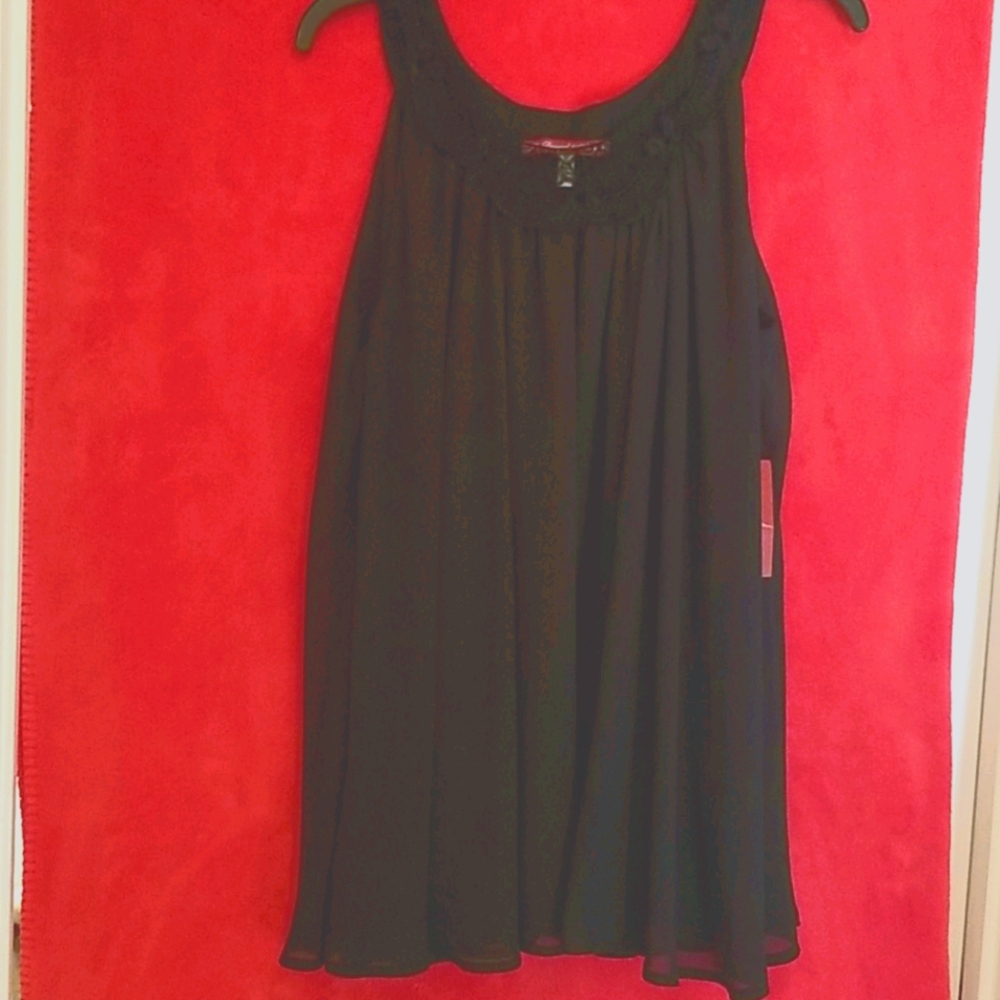 Black Chiffon Tank top